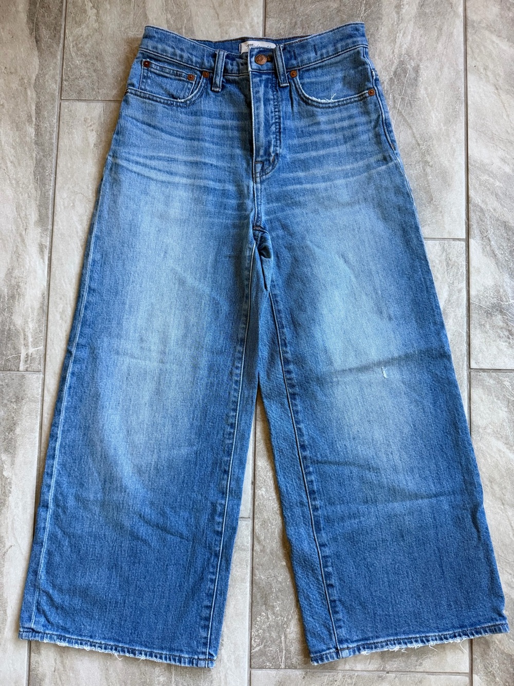 Madewell Light Blue High-Rise Wide Leg Jeans